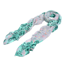 Load image into Gallery viewer, Chic Roses & Polka Dot Floral Print Scarf - Different Colors Available