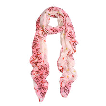 Load image into Gallery viewer, Chic Roses & Polka Dot Floral Print Scarf - Different Colors Available
