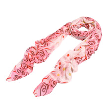 Load image into Gallery viewer, Chic Roses & Polka Dot Floral Print Scarf - Different Colors Available