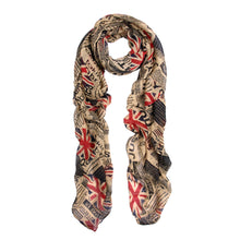 Load image into Gallery viewer, Vintage British Flag Union Jack Print Fashion Scarf