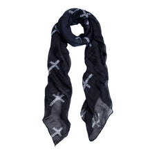 Load image into Gallery viewer, Elegant Leopard Cross Animal Print Scarf