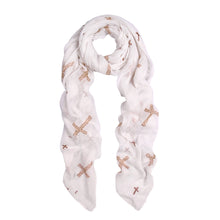 Load image into Gallery viewer, Elegant Leopard Cross Animal Print Scarf