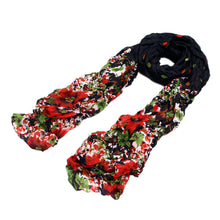 Load image into Gallery viewer, Premium Polka Dot Flower Print Scarf