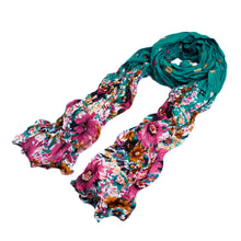 Load image into Gallery viewer, Premium Polka Dot Flower Print Scarf