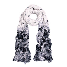 Load image into Gallery viewer, Premium Polka Dot Flower Print Scarf