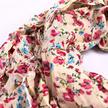 Load image into Gallery viewer, Elegant Cherry Blossom Floral Chiffon Scarf