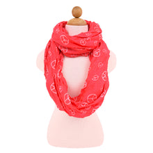 Load image into Gallery viewer, Premium Peace Sign Infinity Loop Fashion Scarf