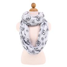 Load image into Gallery viewer, Premium Peace Sign Infinity Loop Fashion Scarf