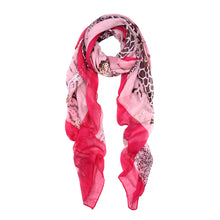 Load image into Gallery viewer, Premium Giraffe Animal Print Graphic Scarf - 2 Colors Avail (Black-White, Pink)