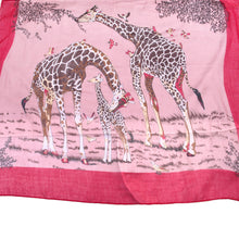 Load image into Gallery viewer, Premium Giraffe Animal Print Graphic Scarf - 2 Colors Avail (Black-White, Pink)