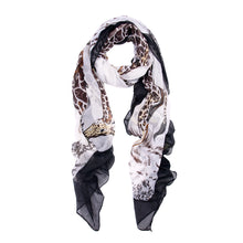 Load image into Gallery viewer, Premium Giraffe Animal Print Graphic Scarf - 2 Colors Avail (Black-White, Pink)