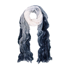 Load image into Gallery viewer, Chic Ombre Watercolor Snowflake Scarf