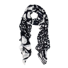 Load image into Gallery viewer, Elegant Leopard & Zebra Mixed Animal Print Scarf