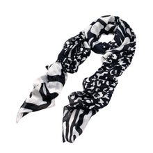 Load image into Gallery viewer, Elegant Leopard & Zebra Mixed Animal Print Scarf
