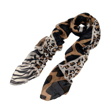Load image into Gallery viewer, Elegant Leopard & Zebra Mixed Animal Print Scarf