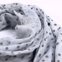 Load image into Gallery viewer, Premium Long Solid Color Dolka Dot Frayed Edge Scarf