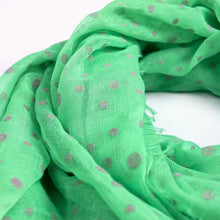 Load image into Gallery viewer, Premium Long Solid Color Dolka Dot Frayed Edge Scarf