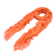 Load image into Gallery viewer, Premium Long Solid Color Dolka Dot Frayed Edge Scarf