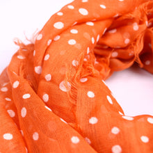 Load image into Gallery viewer, Premium Long Solid Color Dolka Dot Frayed Edge Scarf