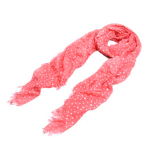 Load image into Gallery viewer, Premium Long Solid Color Dolka Dot Frayed Edge Scarf