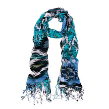 Load image into Gallery viewer, Multi Color Tribal Style Fringe Scarf - Different Colors Available