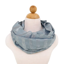 Load image into Gallery viewer, Premium Striped Glitter Infinity Loop Fashion Scarf