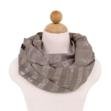Load image into Gallery viewer, Premium Striped Glitter Infinity Loop Fashion Scarf