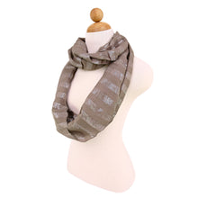 Load image into Gallery viewer, Premium Striped Glitter Infinity Loop Fashion Scarf