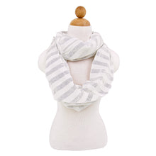 Load image into Gallery viewer, Premium Striped Glitter Infinity Loop Fashion Scarf