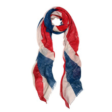 Load image into Gallery viewer, Large Vintage One UK British Flag Union Jack Print Scarf Shawl Wrap