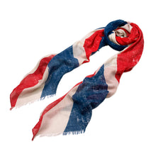 Load image into Gallery viewer, Large Vintage One UK British Flag Union Jack Print Scarf Shawl Wrap