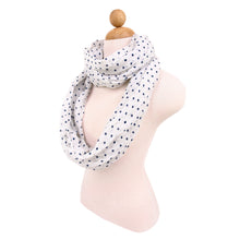Load image into Gallery viewer, Premium Polka Dot Infinity Loop Fashion Scarf