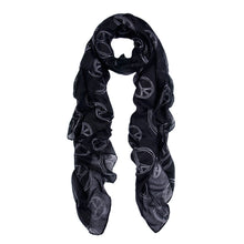 Load image into Gallery viewer, Premium Soft Large Peace Sign Design Scarf Wrap