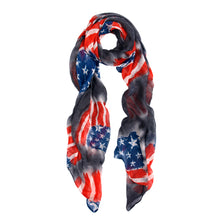 Load image into Gallery viewer, Vintage USA American Flag Print Fashion Scarf

