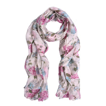 Load image into Gallery viewer, Elegant Roses Print Floral Scarf