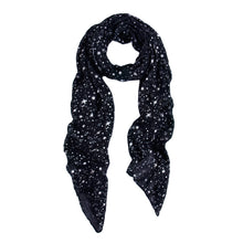 Load image into Gallery viewer, Solid Color Stars Print Stardust Glitter Scarf - Different Colors Available