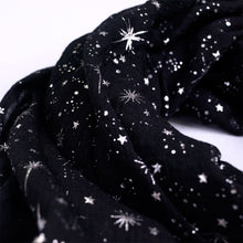 Load image into Gallery viewer, Solid Color Stars Print Stardust Glitter Scarf - Different Colors Available