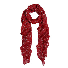 Load image into Gallery viewer, Solid Color Stars Print Stardust Glitter Scarf - Different Colors Available
