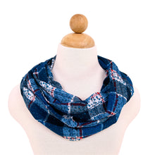 Load image into Gallery viewer, Plaid Stars Print Infinity Loop Fashion Scarf