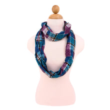 Load image into Gallery viewer, Plaid Stars Print Infinity Loop Fashion Scarf