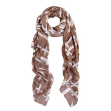 Load image into Gallery viewer, Premium Vintage Cross Star Design Scarf Wrap - Different Colors Available