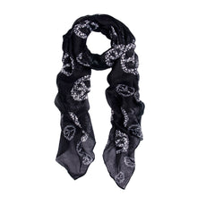 Load image into Gallery viewer, Unique Premium Skull Peace Sign Scarf - Different Colors Available