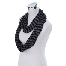 Load image into Gallery viewer, Soft Striped Infinity Loop Jersey Scarf