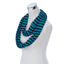 Load image into Gallery viewer, Soft Striped Infinity Loop Jersey Scarf