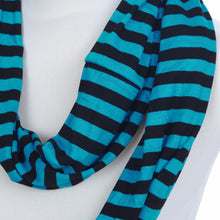 Load image into Gallery viewer, Soft Striped Infinity Loop Jersey Scarf