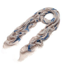 Load image into Gallery viewer, Premium Stallion Horses & Stars Frayed End Scarf Wrap