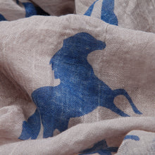 Load image into Gallery viewer, Premium Stallion Horses & Stars Frayed End Scarf Wrap