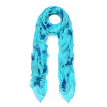 Load image into Gallery viewer, Premium Stallion Horses & Stars Frayed End Scarf Wrap