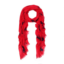 Load image into Gallery viewer, Premium Stallion Horses & Stars Frayed End Scarf Wrap