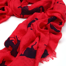 Load image into Gallery viewer, Premium Stallion Horses & Stars Frayed End Scarf Wrap